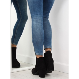 Botas de salto alto com folho m269p Preto 2