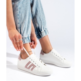 Tênis feminino branco e rosa 1