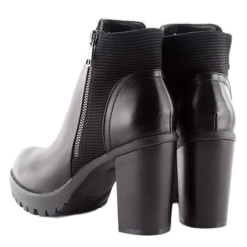 Botas de salto alto dd35p pretas preto 2