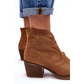 S.Barski Botas Cowboy Camurça Com Zíper D&amp;A SN622-29 Camelo castanho 2