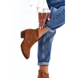 S.Barski Botas Cowboy Camurça Com Zíper D&amp;A SN622-29 Camelo marrom 1