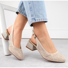 Sandálias femininas salto camurça bege Jezzi RMR2263-4 1