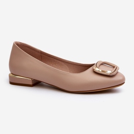 Bailarinas com fivela Sergio Leone BL203 Bege 1