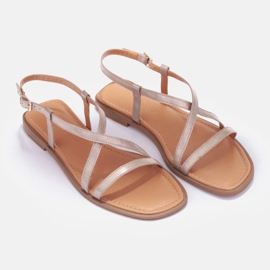 Marco Shoes Sandálias com tiras dourado 1