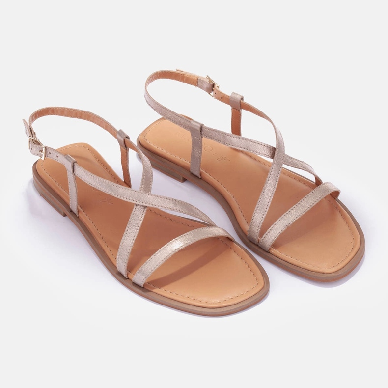 Marco Shoes Sandálias com tiras dourado 1