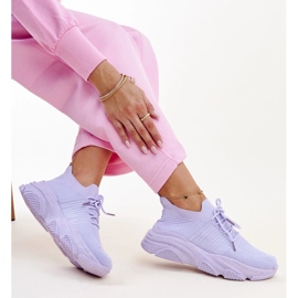 Tênis roxo com sola enorme Kassi tolet 1