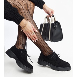 Sapatos clássicos Keiko em camurça preta preto 1