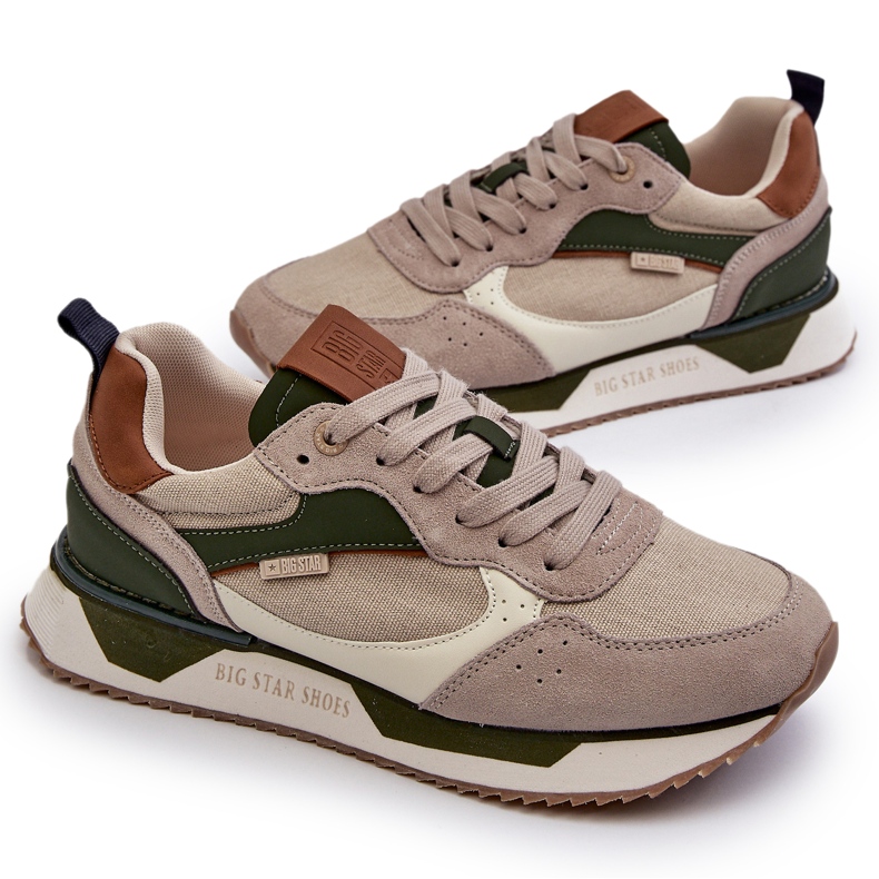 Tênis masculino Memory Foam System Big Star NN174349 Bege 4