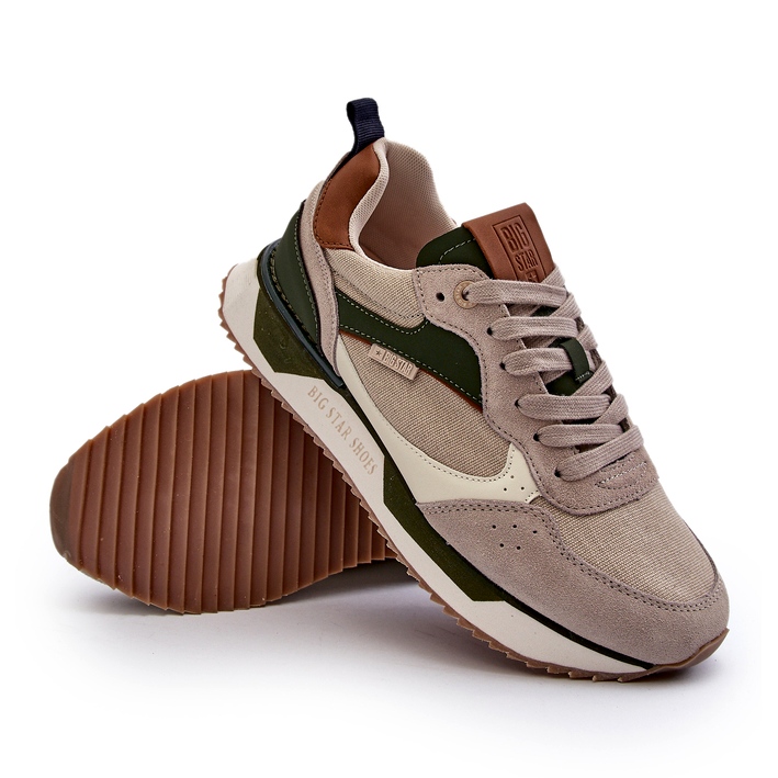 Tênis masculino Memory Foam System Big Star NN174349 Bege 2