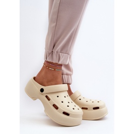 Chinelos femininos de espuma com sola enorme, Beige Danollia bege 2 Chinelos femininos de espuma com sola enorme, Beige Danollia bege 2