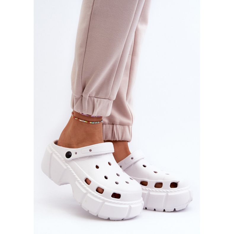 Chinelos femininos de espuma com sola maciça, Witima branco 2