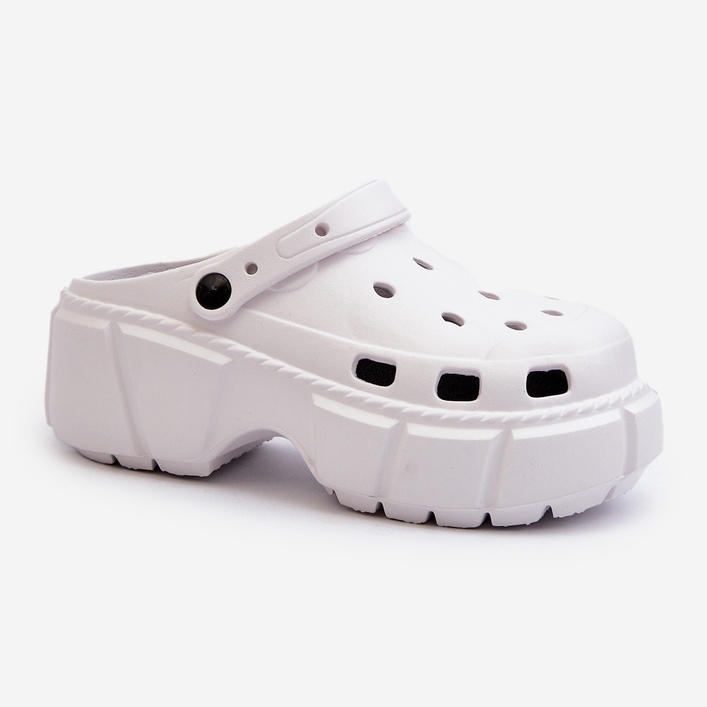 Chinelos femininos de espuma com sola maciça, Witima branco 1