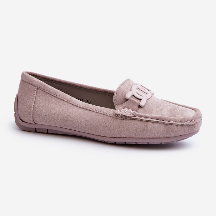 Mocassins femininos de camurça da moda roxo Rabell tolet 2