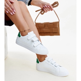 Tênis Samala com velcro branco e verde 1 Tênis Samala com velcro branco e verde 1