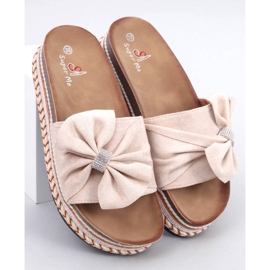 Chinelos de cortiça com sola colorida Servoz Bege 1