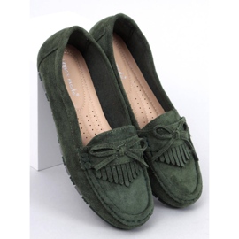 Mocassins de camurça Mouton Olive verde 1