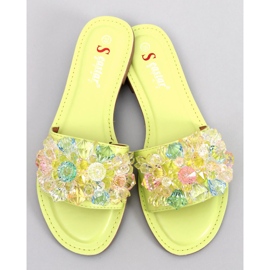 Chinelos Estrada Green com pedras coloridas verde 1