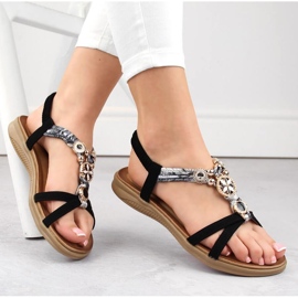 Sandálias confortáveis ​​Artiker W HBH75B, pretas preto 1