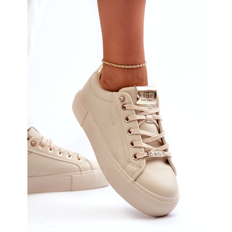 Tênis feminino Big Star NN274210 Bege 4