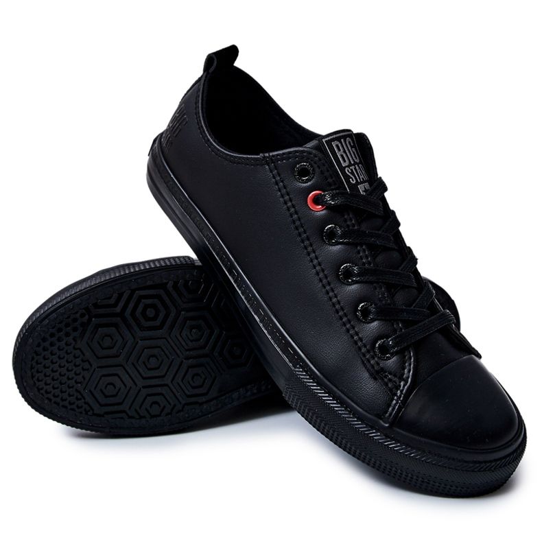 Tênis masculino de couro Big Star JJ174005 preto 3