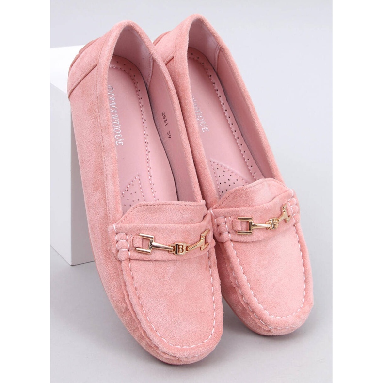 Mocassins femininos de camurça Sourd Pink rosa 1