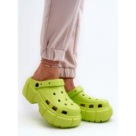 Chinelos femininos de espuma com sola maciça, limão Witima verde 2