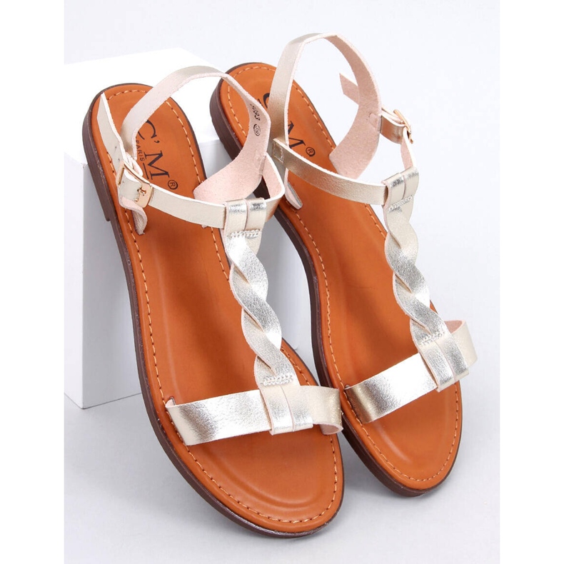 Sandálias femininas Pourta Gold dourado 1