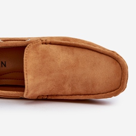 Mocassins masculinos de camurça Camel Rayan castanho 1