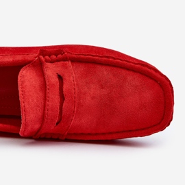 Mocassins masculinos de camurça vermelha Wesley vermelho 2