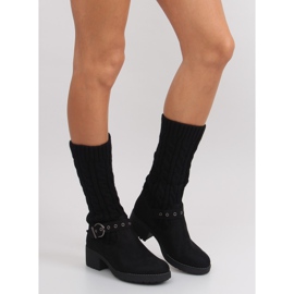 NC109 botas de malha pretas preto 2