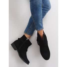 Botas de camurça com laço B7713 preto 2 Botas de camurça com laço B7713 preto 2