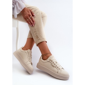 Tênis feminino Big Star NN274334 sistema de espuma viscoelástica bege 1 Tênis feminino Big Star NN274334 sistema de espuma viscoelástica bege 1