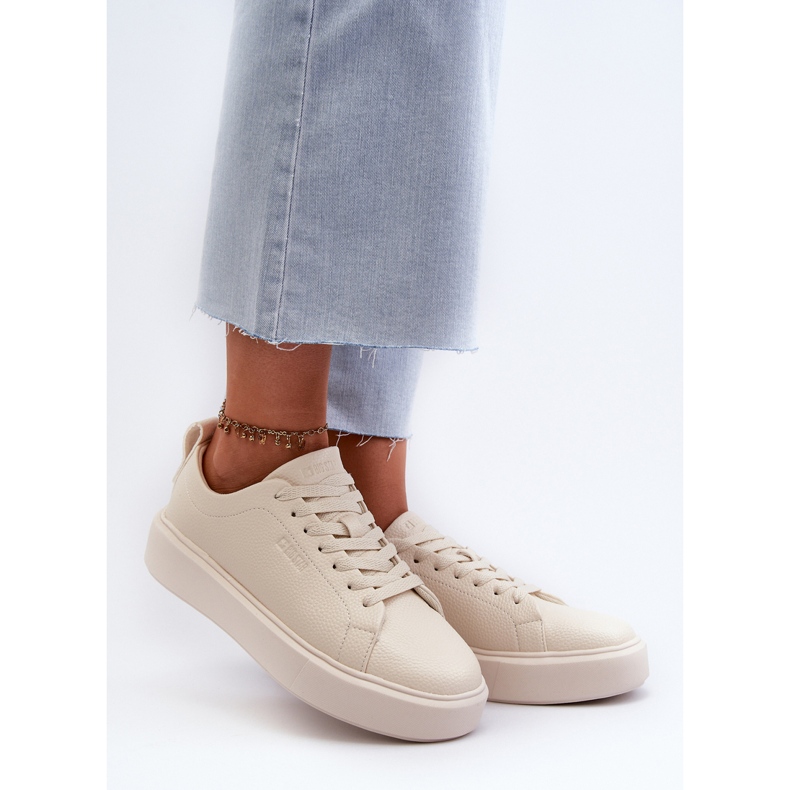 Tênis feminino leve Big Star NN274321 sistema de espuma viscoelástica bege 2