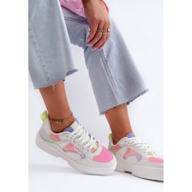 Tênis feminino Big Star NN274359 sistema de espuma viscoelástica multicolorido branco 1