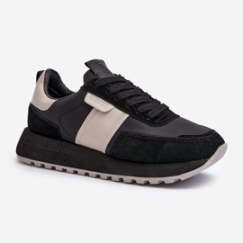 Tênis feminino na plataforma Big Star NN274502 sistema de espuma viscoelástica preto 1