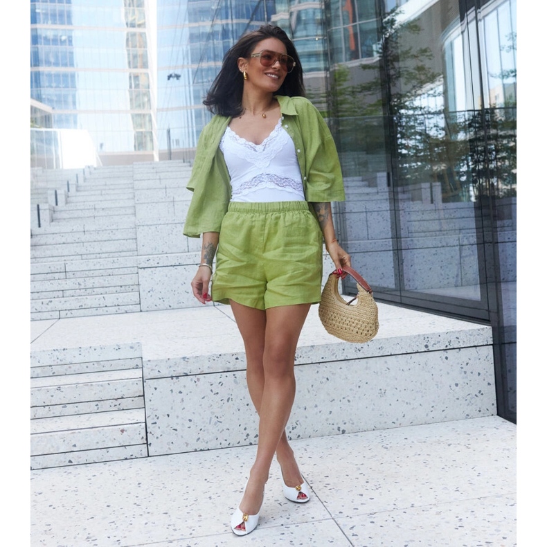 Sapatos brancos com palmilha de couro Asima 1