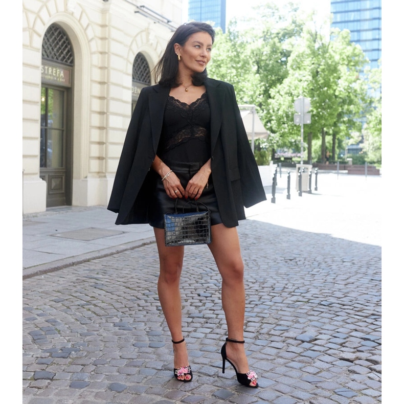 Sandálias de salto alto com palmilha de couro Rasheda preto 1 Sandálias de salto alto com palmilha de couro Rasheda preto 1