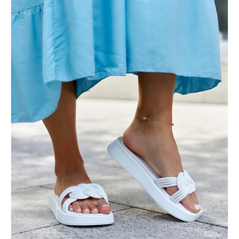 Chinelos de borracha branca Ferrei branco 2