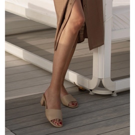 Marco Shoes Chinelos Puerto Rey bege 1