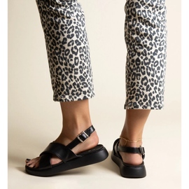 Sandálias plataforma Burnet pretas preto 1