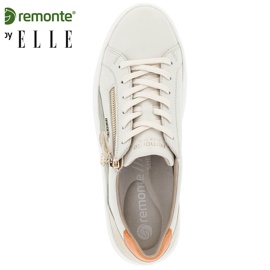 Calçado esportivo feminino confortável de couro, bege Remonte D1C01-81 1