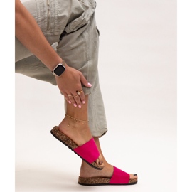 Chinelos clássicos com sola em cortiça Matilte rosa 1