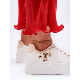 Tênis feminino plataforma com pingentes, Tivissa branco 2