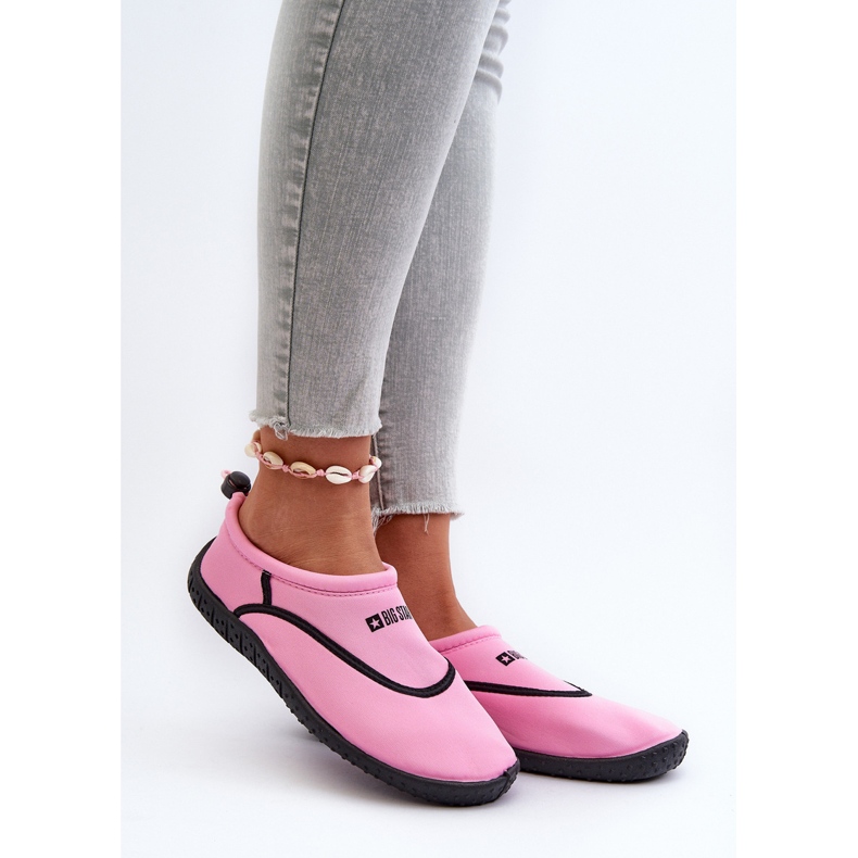 Sapatos aquáticos femininos rosa Big Star NN274A800 rosas e roxos 2