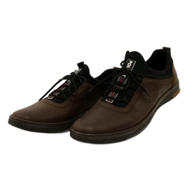 Polbut Sapatos masculinos de couro casual K24 marrom 4