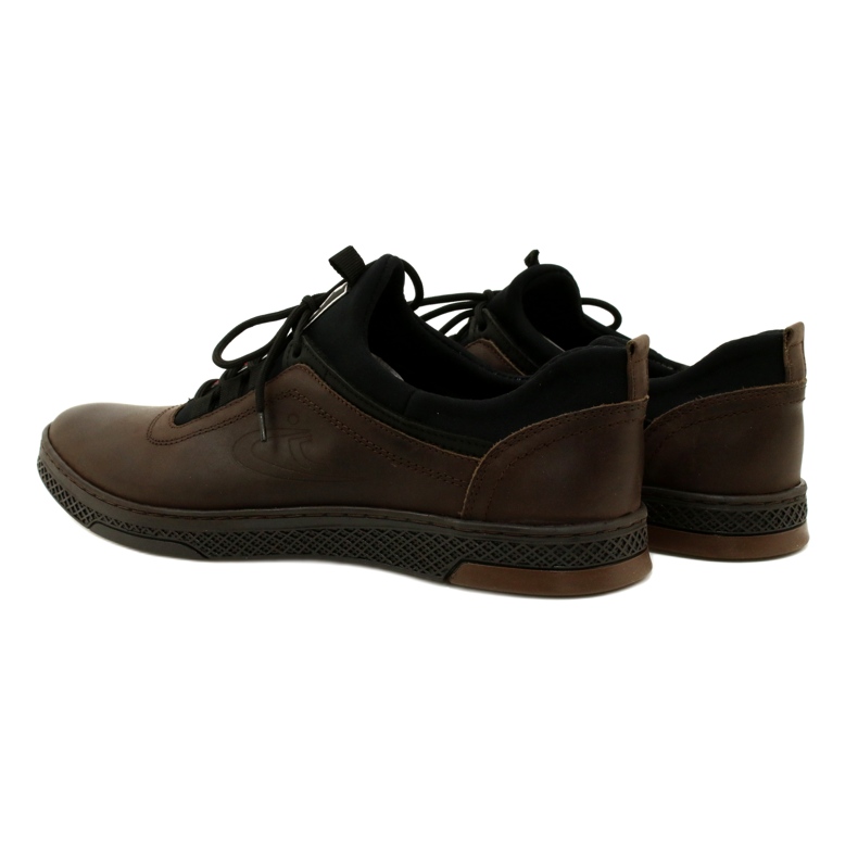 Polbut Sapatos masculinos de couro casual K24 marrom castanho 6