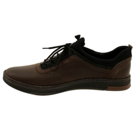 Polbut Sapatos masculinos de couro casual K24 marrom 3