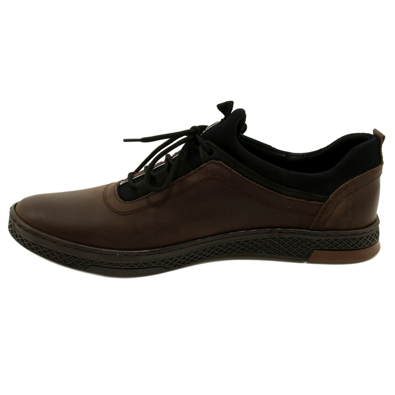 Polbut Sapatos masculinos de couro casual K24 marrom 3