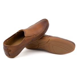 Olivier Mocassins de couro masculino 4206 marrom 4