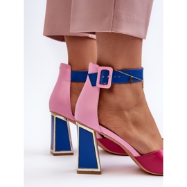 Sandálias femininas elegantes de salto alto, rosa Rosazara 1